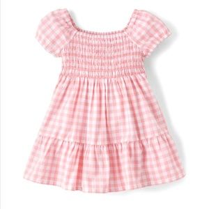 New with tags girls pink gingham print spring dress